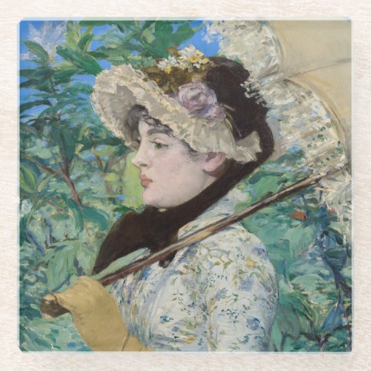 Edouard Manet - Jeanne / Spring Glasuntersetzer (Vorderseite)