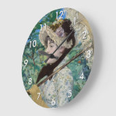 Edouard Manet - Jeanne / Spring Große Wanduhr (Winkel)