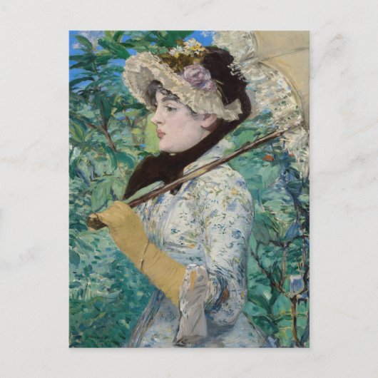 Edouard Manet - Jeanne / Spring Postkarte (Vorderseite)