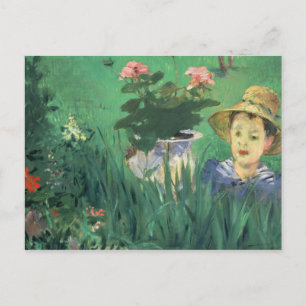 Édouard Manet - Junge in Blume Postkarte