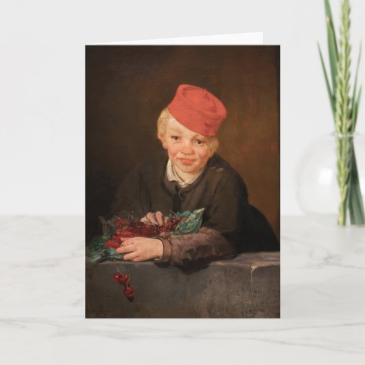 Edouard Manet - Junge mit Kirschen Karte (Vorderseite)