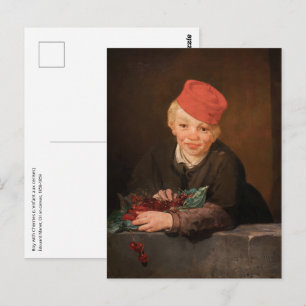 Edouard Manet - Junge mit Kirschen Postkarte