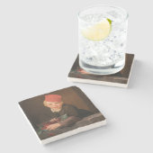 Edouard Manet - Junge mit Kirschen Steinuntersetzer (Seitenansicht)