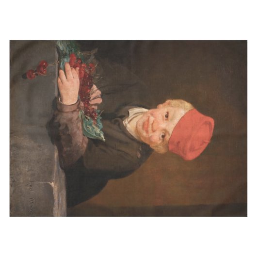 Edouard Manet - Junge mit Kirschen Tischdecke (Vorderseite (Horizontal))