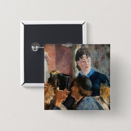 Edouard Manet - Kellnerin Servierbier Button (Vorne & Hinten)