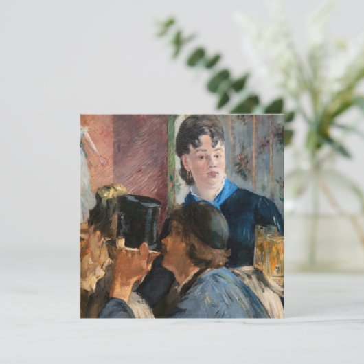 Edouard Manet - Kellnerin Servierbier Dankeskarte (Stehend Vorderseite)