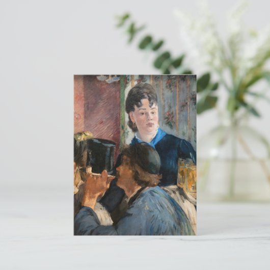 Edouard Manet - Kellnerin Servierbier Postkarte (Stehend Vorderseite)