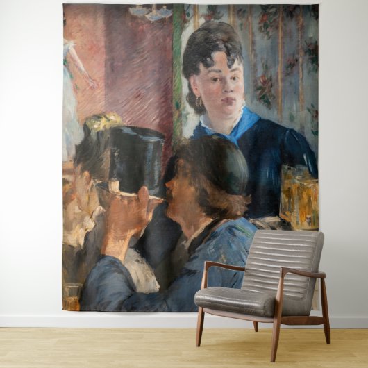 Edouard Manet - Kellnerin Servierbier Wandteppich (Beispiel)