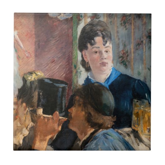 Edouard Manet - Kellnerin serviert Bier Fliese (Vorderseite)