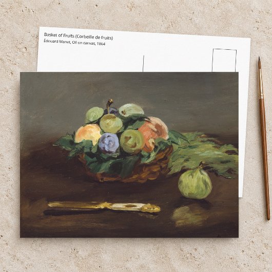 Edouard Manet - Korb mit Früchten Postkarte