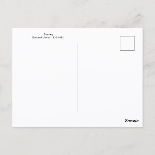 Edouard Manet Kunstkunst Postkarte (Rückseite)