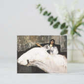 Edouard Manet - Lady mit einem Lüfter Postkarte (Stehend Vorderseite)