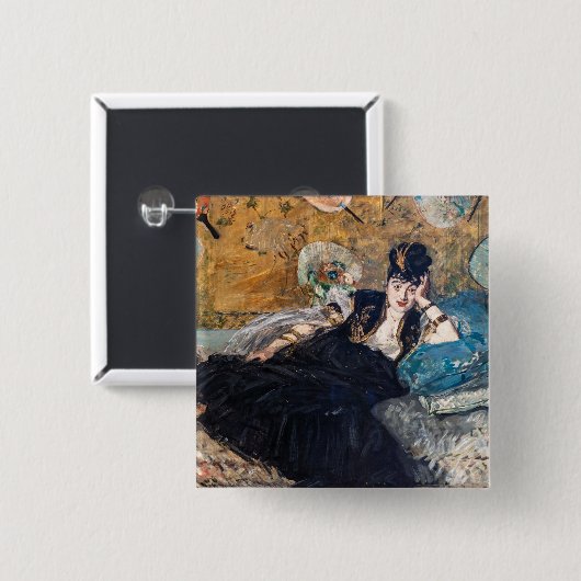 Edouard Manet - Lady with Fans Button (Vorne & Hinten)