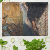 Edouard Manet - Lady with Fans Geschirrtuch (Gefaltet)