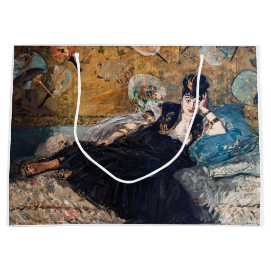 Edouard Manet - Lady with Fans Große Geschenktüte (Vorderseite)