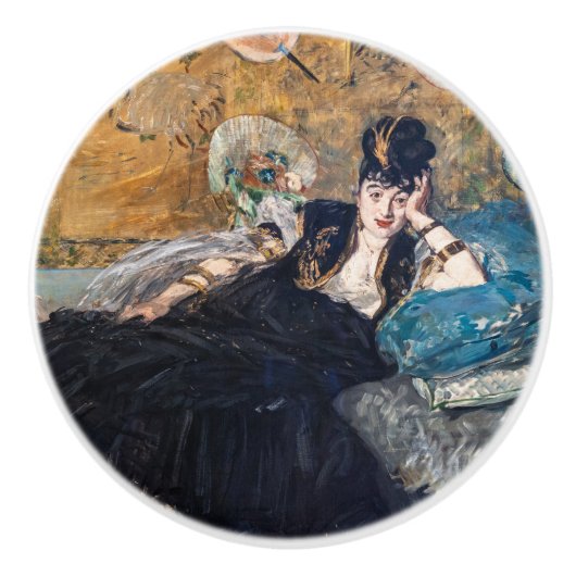 Edouard Manet - Lady with Fans Keramikknauf (Vorderseite)