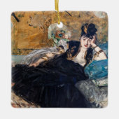 Edouard Manet - Lady with Fans Keramikornament (Vorderseite)