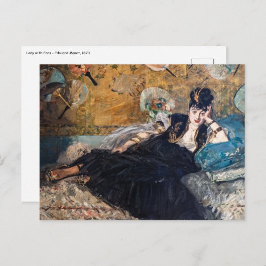 Edouard Manet - Lady with Fans Postkarte (Vorne/Hinten)