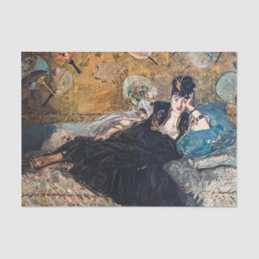 Edouard Manet - Lady with Fans Seidenpapier (Vorderseite)