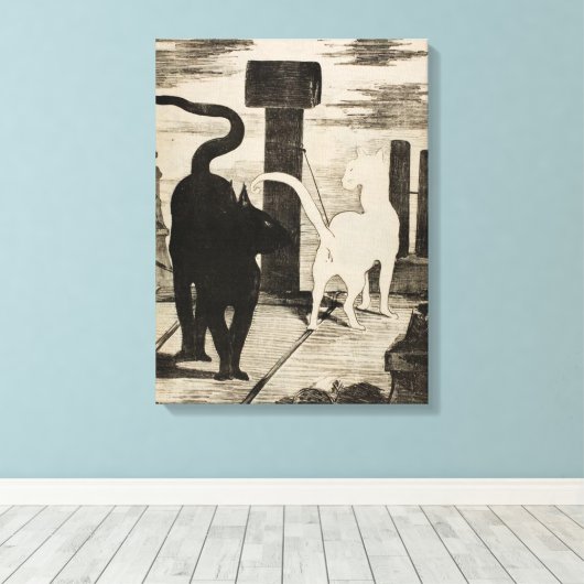 Edouard Manet ~ Le Rendez-vous des Chats Leinwanddruck (Insitu (Holzboden))
