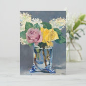 Edouard Manet - Lilacs und Rose Einladung (Stehend Vorderseite)