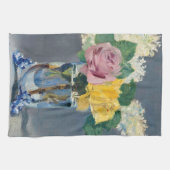 Edouard Manet - Lilacs und Rose Geschirrtuch (Horizontal)