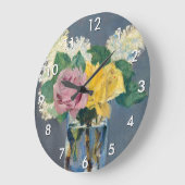 Edouard Manet - Lilacs und Rose Große Wanduhr (Winkel)