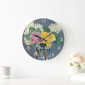 Edouard Manet - Lilacs und Rose Große Wanduhr (Zuhause)
