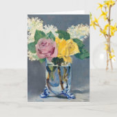 Edouard Manet - Lilacs und Rose Karte (Gelbe Blume)