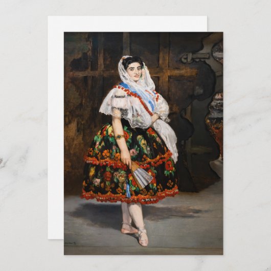 Edouard Manet - Lola de Valence Dankeskarte (Vorne/Hinten)