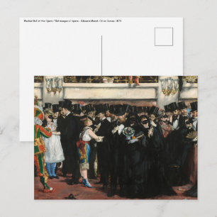 Edouard Manet - Maskenball in der Oper Postkarte