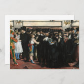 Edouard Manet - Maskierter Ball an der Oper Dankeskarte (Vorne/Hinten)