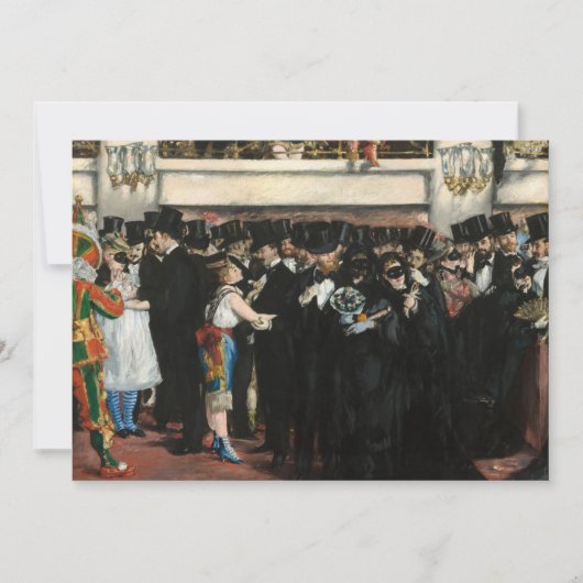Edouard Manet - Maskierter Ball an der Oper Einladung (Vorderseite)
