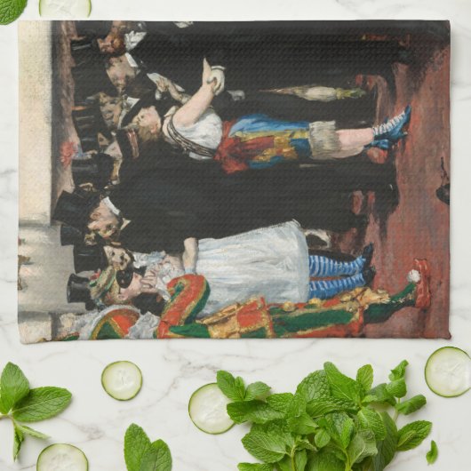 Edouard Manet - Maskierter Ball an der Oper Geschirrtuch (Gefaltet)