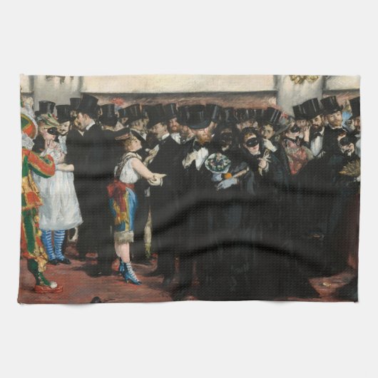 Edouard Manet - Maskierter Ball an der Oper Geschirrtuch (Horizontal)