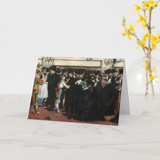 Edouard Manet - Maskierter Ball an der Oper Karte (Gelbe Blume)