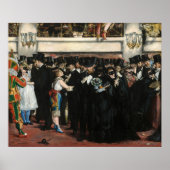 Edouard Manet - Maskierter Ball an der Oper Poster (Vorne)