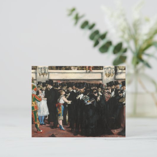 Edouard Manet - Maskierter Ball an der Oper Postkarte (Stehend Vorderseite)