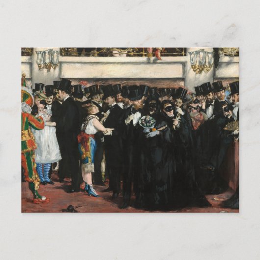 Edouard Manet - Maskierter Ball an der Oper Postkarte (Vorderseite)