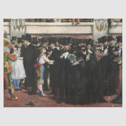 Edouard Manet - Maskierter Ball an der Oper Seidenpapier (Vorderseite)