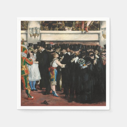 Edouard Manet - Maskierter Ball an der Oper Serviette (Vorderseite)