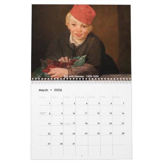 Edouard Manet Masterpiece Selection Kalender (Mär 2026)