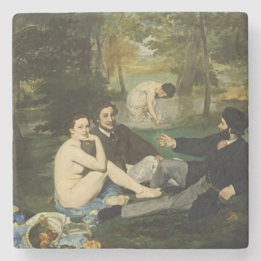 Edouard Manet - Mittagessen auf dem Gras Steinuntersetzer (Vorderseite)