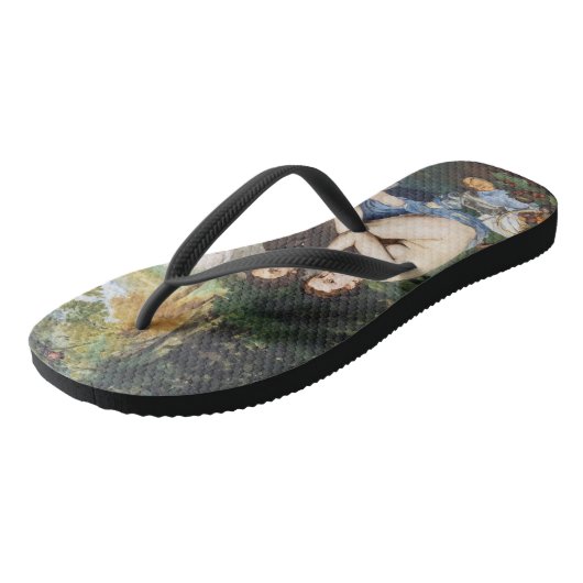 Edouard Manet - Mittagessen im Gras Badesandalen (Schrägansicht)