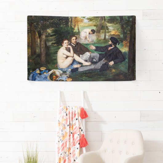 Edouard Manet - Mittagessen im Gras Banner (Insitu)