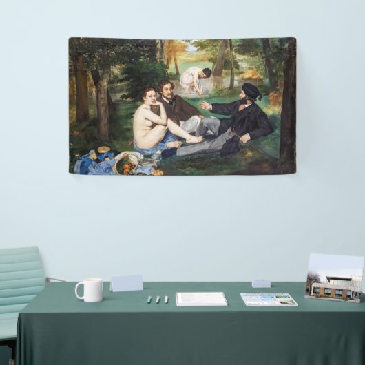 Edouard Manet - Mittagessen im Gras Banner (Messeveranstaltung)