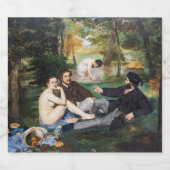 Edouard Manet - Mittagessen im Gras Bierflaschenetikett (Einzelnes Label)