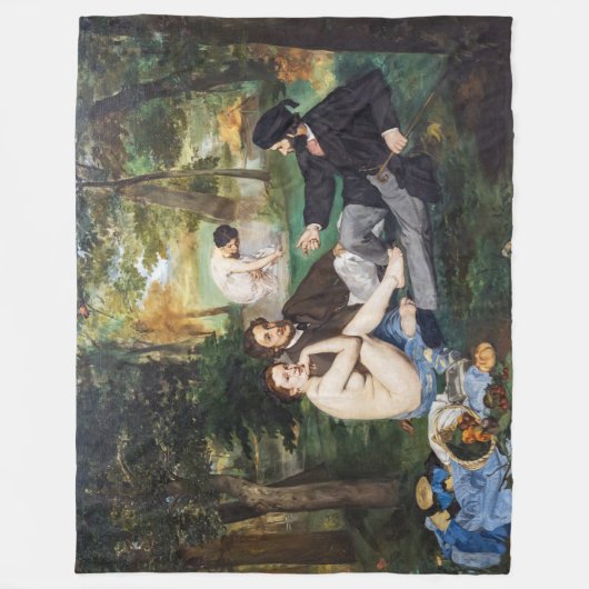 Edouard Manet - Mittagessen im Gras Fleecedecke (Vorderseite)