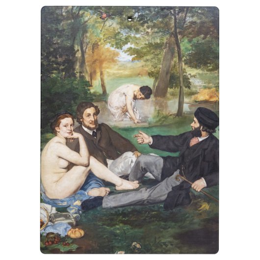 Edouard Manet - Mittagessen im Gras Klemmbrett (Rückseite)