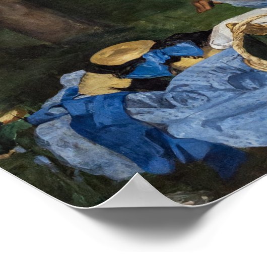Edouard Manet - Mittagessen im Gras Poster (Ecke)
